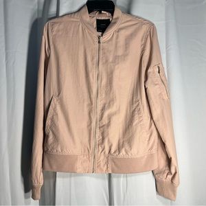 Zara Women's Light Pink Bomber Jacket